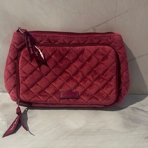 Vera Bradley Quilted Cosmetic Bag in Deep Red